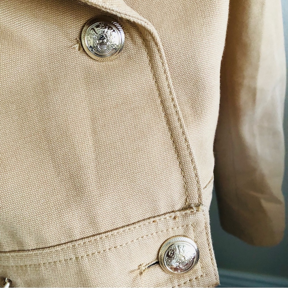 HP ✨ZARA | 100% Cotton Gold button coat/blazer 100% cotton - Picture 5 of 15